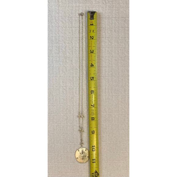 Vintage Sterling Silver Sand Dollar Necklace Marked J&C Ferrara Co Inc Doves - Picture 3 of 4